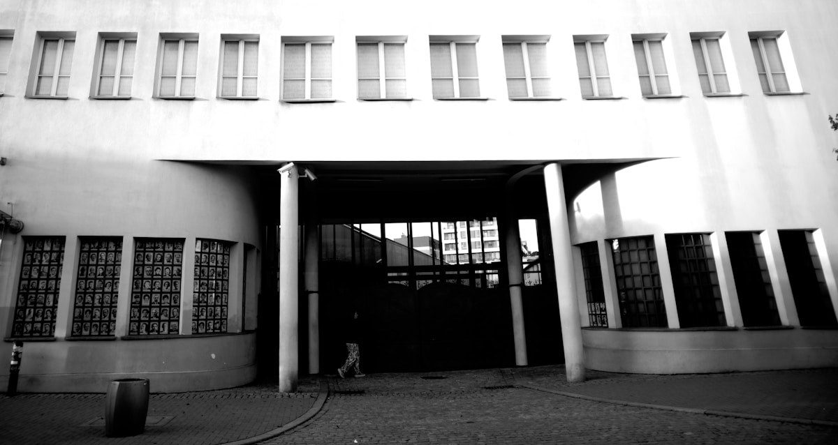 Entrance to Oskar Schindler's Enamel Factory museum in Kraków, Poland