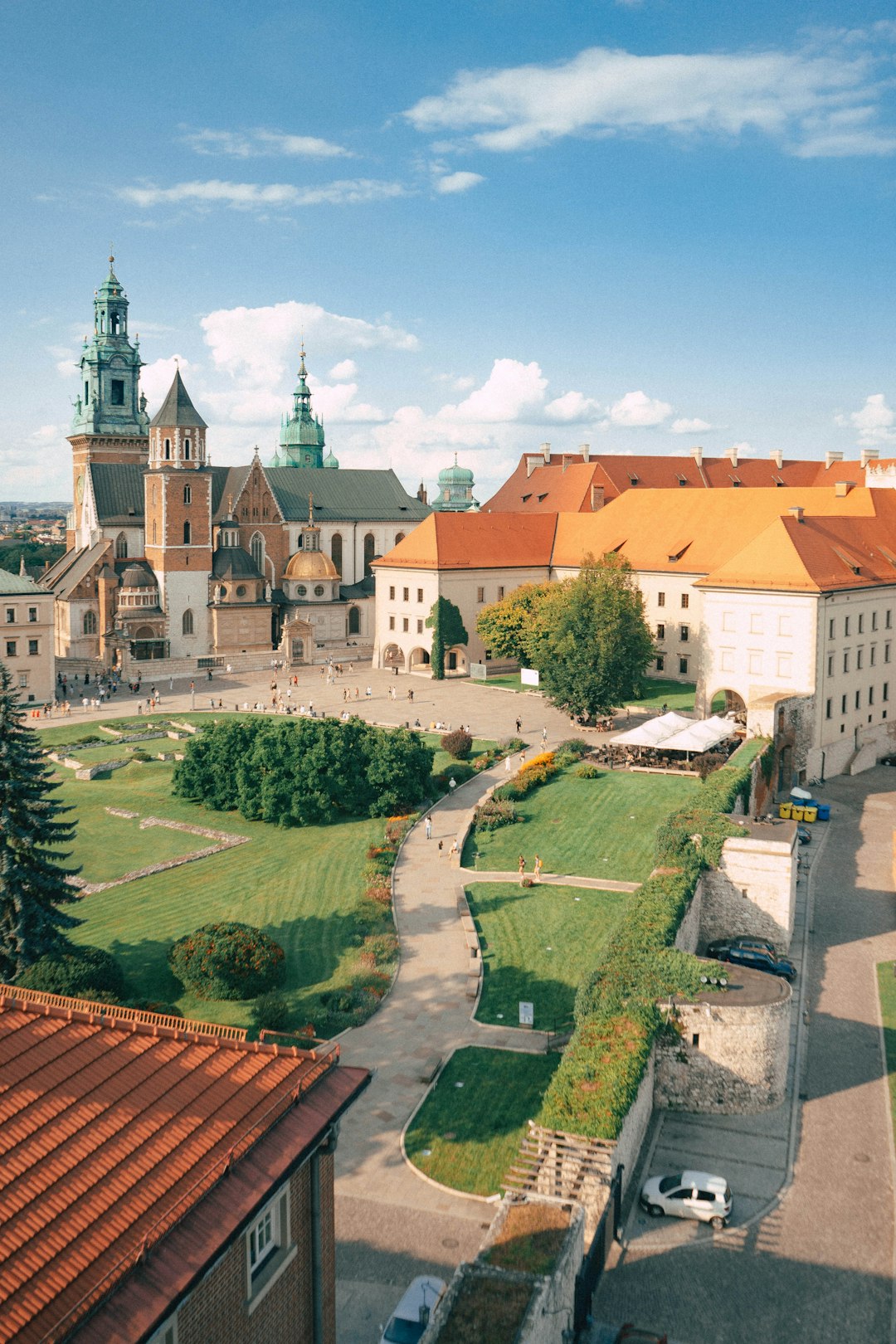 Wawel Royal Castle on a hill above the Vistula River, historic Kraków, Poland