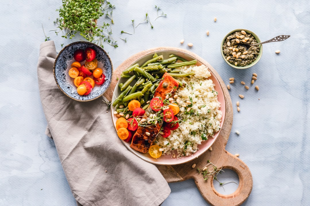 Plant-based Polish food spread with roasted vegetables and wholegrain bread in Poland